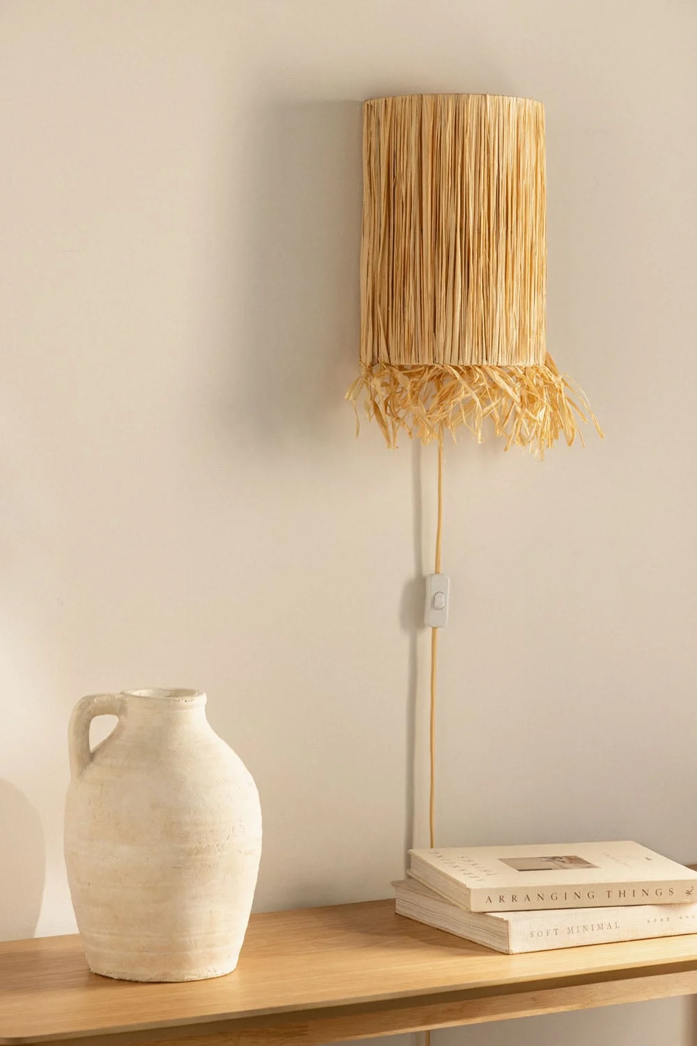 Wandleuchte aus Raphia Bellver