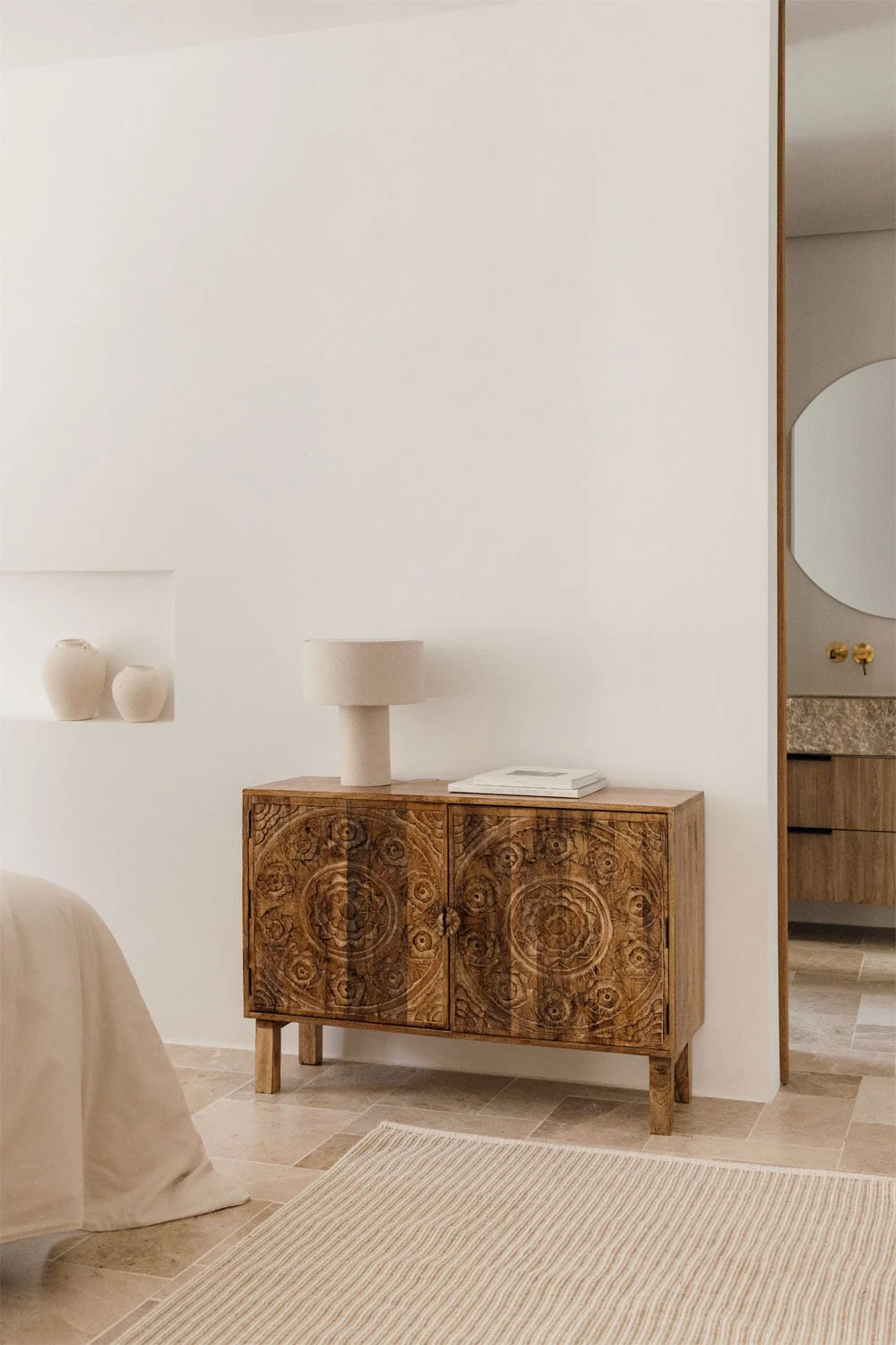 Sideboard 105x35 cm aus Wiluna-Mangoholz