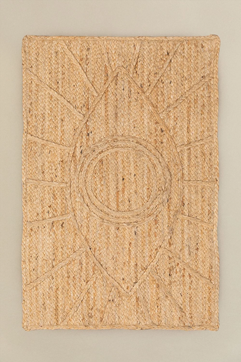 XL rechteckige Fußmatte 60x90 cm, geflochten aus Jute Elaine