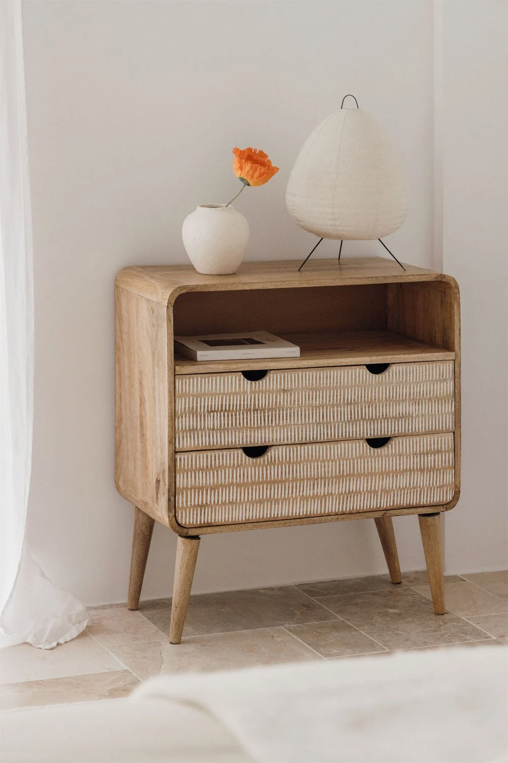 Kommode 70x35 cm aus Yulara-Mango-Holz